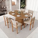 Ver imagem 2 de Kit 05 Cadeiras para Sala de Jantar Cozinha Living Estofada Dara L02 Suede Bege - Lyam Decor