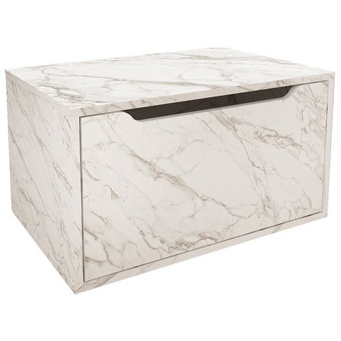 Balcao Gabinete 60 Cm 1 Porta Basculante Bn3646 Marmore Branco Tecno Mobili