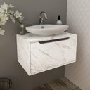 Ver imagem 6 de Balcao Gabinete 60 Cm 1 Porta Basculante Bn3646 Marmore Branco Tecno Mobili