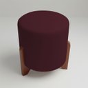 Ver imagem 7 de Kit 2 Puffs Decorativos Eloah Suede Redondo Assento Extra para Sala Quarto Pufe com Pés de Madeira