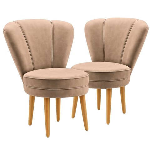 Conjunto 2 Cadeiras Confortável para Mesa de Jantar Decor Cozinha Tecido Veludo