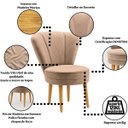 Ver imagem 3 de Conjunto 2 Cadeiras Confortável para Mesa de Jantar Decor Cozinha Tecido Veludo