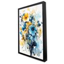 Ver imagem 4 de Quadro Decorativo Floral Luxo Flores Tons Pasteis em Moldura Caixa Tacolado Moldura Trad 1cm Preta S