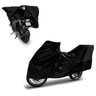 Capa de Couro Cobrir Moto Protetora Forrada Impermeável Anti Uv Tamanho GG Carrhel Preta - 2