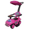 Carrinho Passeio Infantil Criança 4 em 1 Haste Empurrador Capota Quadriciclo Rosa Brinqway BW- - 1