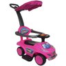 Carrinho Passeio Infantil Criança 4 em 1 Haste Empurrador Capota Quadriciclo Rosa Brinqway BW- - 2