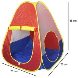 Barraca Infantil Toca Dobrável Menino Menina Cabana Tenda Divertida Colorida Brinqway BW-063 - 2