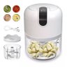 Mini Processador Elétrico com 3 Lâminas de Inox e Recarga USB Triture Alho e outros Alimentos - 9