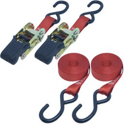 Kit 8 Fita Cinta Catraca Gancho Emborrachada Amarração Carga 4,5 M 680 Kg Multilaser AU520 - 2