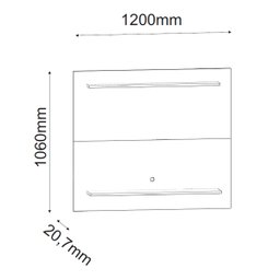 Painel para Tv até 48 Polegadas 120cm Suspenso Clean Tessa Preto - 4