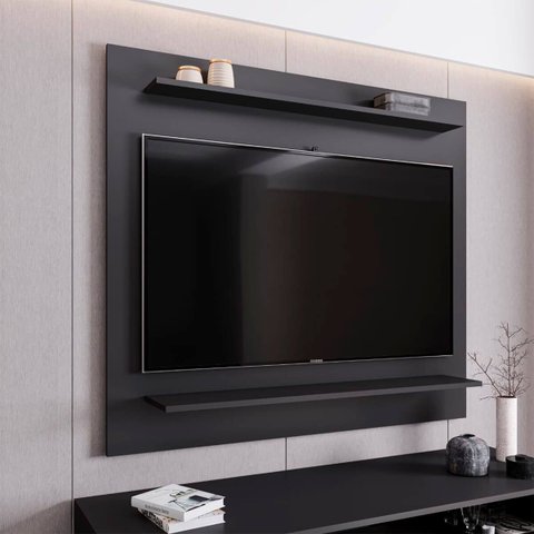 Painel para Tv até 48 Polegadas 120cm Suspenso Clean Tessa Preto