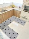 Ver imagem 1 de Kit 3 Peças Jogo Cozinha Passadeira Manta Vinilico Laminado Marmore Carrara