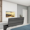 Ver imagem 2 de Calçadeira Baú Recamier Estofada Cama de Casal 140cm Argentina Suede Cinza Escuro- Mabe Magazine