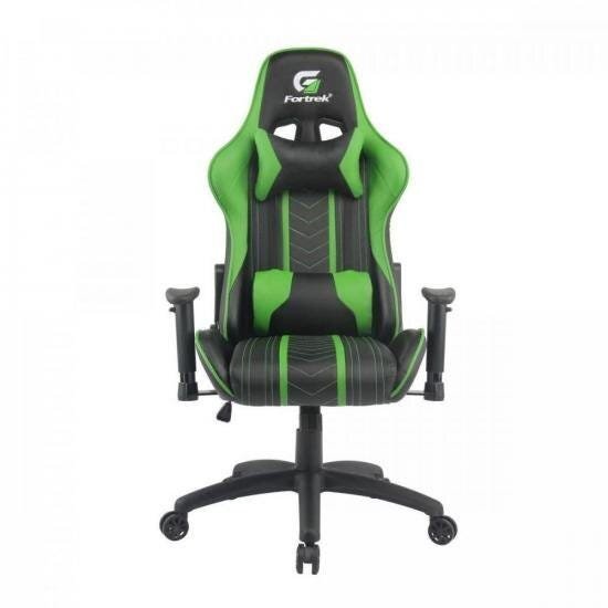 Cadeira Gamer Black Hawk Preta/verde Fortrek - 2
