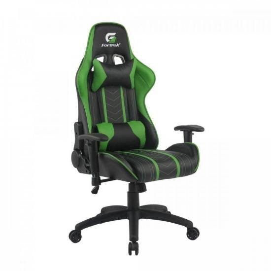 Cadeira Gamer Black Hawk Preta/verde Fortrek - 1