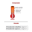 Ver imagem 3 de Mangueira Laranja Trançada Jardim Siliconada Standard 1/2'' Esp. 2mm Rolo 50 Metros Durín