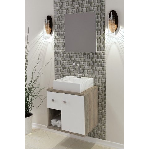 Conjunto de Banheiro Berton Karina 0,50cm Grigio/br