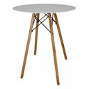 Ver imagem 1 de Mesa Bistro Redonda 60cm Base Eiffel Bar Café Cozinha - Branco