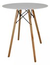 Ver imagem 1 de Mesa Bistro Redonda 60cm Base Eiffel Bar Café Cozinha - Branco