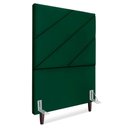 Ver imagem 1 de Cabeceira Solteiro 90 Cm com Frame Cristal Suede Verde Artte Verde