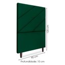 Ver imagem 3 de Cabeceira Solteiro 90 Cm com Frame Cristal Suede Verde Artte Verde