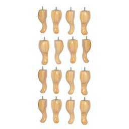 Kit 16 Pés de Madeira Retrô Luiz xv 23cm - 1