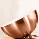 Ver imagem 3 de Lustre Pendente Meia Lua 40cm Alumínio New Cobre Magnifico