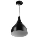Ver imagem 2 de Kit 3 Lustres Pendente Gota Media De Alumínio 30cm Preto