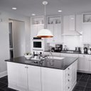 Ver imagem 2 de Lustre Pendente Meia Lua 40cm Alumínio Branco com Cobre