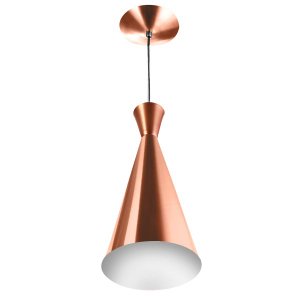 Luminária Pendente Funil Aluminio Tom Dixon New Cobre