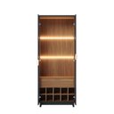 Ver imagem 5 de Cristaleira com LED 2 Portas de Vidro 1 Gaveta e Adega 71,6cm Multimóveis Crcol-CRI010 Preto/