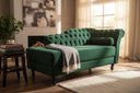 Ver imagem 1 de Recamier Decorativo Divã Styllus Lado Esquerdo Suede Verde