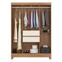 Ver imagem 6 de Kit Guarda Roupa Solteiro 6 Portas Ecom Ii Cômoda Astral - Amêndola Touch/off White