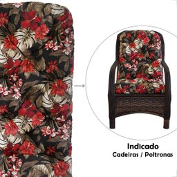 4 Almofada Impermeável P/ Poltrona Cadeira de Área e Jardim - 4