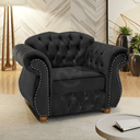 Ver imagem 2 de Poltrona Chesterfield Merlô Via Encanto Veludo Preto