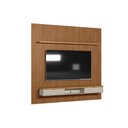 Ver imagem 2 de Rack Bancada C/ Painel P/ Tv até 90 Pol Modular 2.6 Ripado 2 Portas 1 Pratel. 258x250cm Nature/off