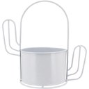 Ver imagem 1 de Garden Cachepô 23x24x13cm Metal Branco Cacto