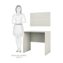 Ver imagem 3 de Escrivaninha Multiuso Compacta com Painel 80cm Prime Luciane Móveis