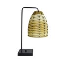 Ver imagem 1 de Abajur Luminária de Mesa com Cúpula de Junco - Preto - Pinus