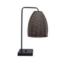 Ver imagem 2 de Abajur Luminária de Mesa com Cúpula de Junco - Preto - Tabaco