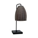 Ver imagem 3 de Abajur Luminária de Mesa com Cúpula de Junco - Preto - Tabaco