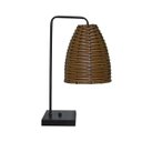 Ver imagem 1 de Abajur Luminária de Mesa com Cúpula de Junco - Preto - Avelã