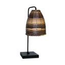 Ver imagem 3 de Abajur Luminária de Mesa com Cúpula de Junco - Preto - Cappuccino