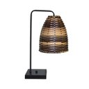 Ver imagem 1 de Abajur Luminária de Mesa com Cúpula de Junco - Preto - Cappuccino