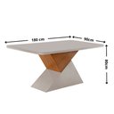 Ver imagem 4 de Mesa de Jantar Aster 180 cm Tampo MDF Vidro Canto Copo com 6 Cadeiras Yasmin