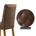 Ver imagem 5 de Mesa de Jantar Aster 180 cm Tampo MDF Vidro Canto Copo com 6 Cadeiras Yasmin
