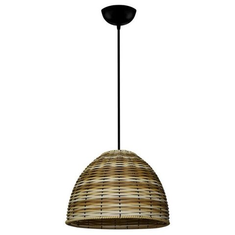Lustre Pendente de Junco - Modelo Meia Bola - Modelo Pinus