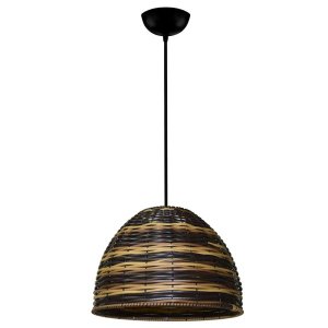 Lustre Pendente de Junco - Modelo Meia Bola - Modelo Cappuccino