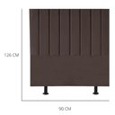 Ver imagem 3 de Cabeceira Estofada Cama Box Solteiro 90 Cm Sophia Corino Cor:marrom