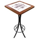 Ver imagem 2 de Conjunto Mesa Madeira Azulejo 60x60cm - Bistrô Fixa 98cm + 3 Banquetas 73 - Natural - More Wine
